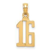 10K Number 16 Pendant