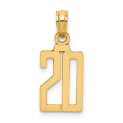 10K Number 20 Pendant