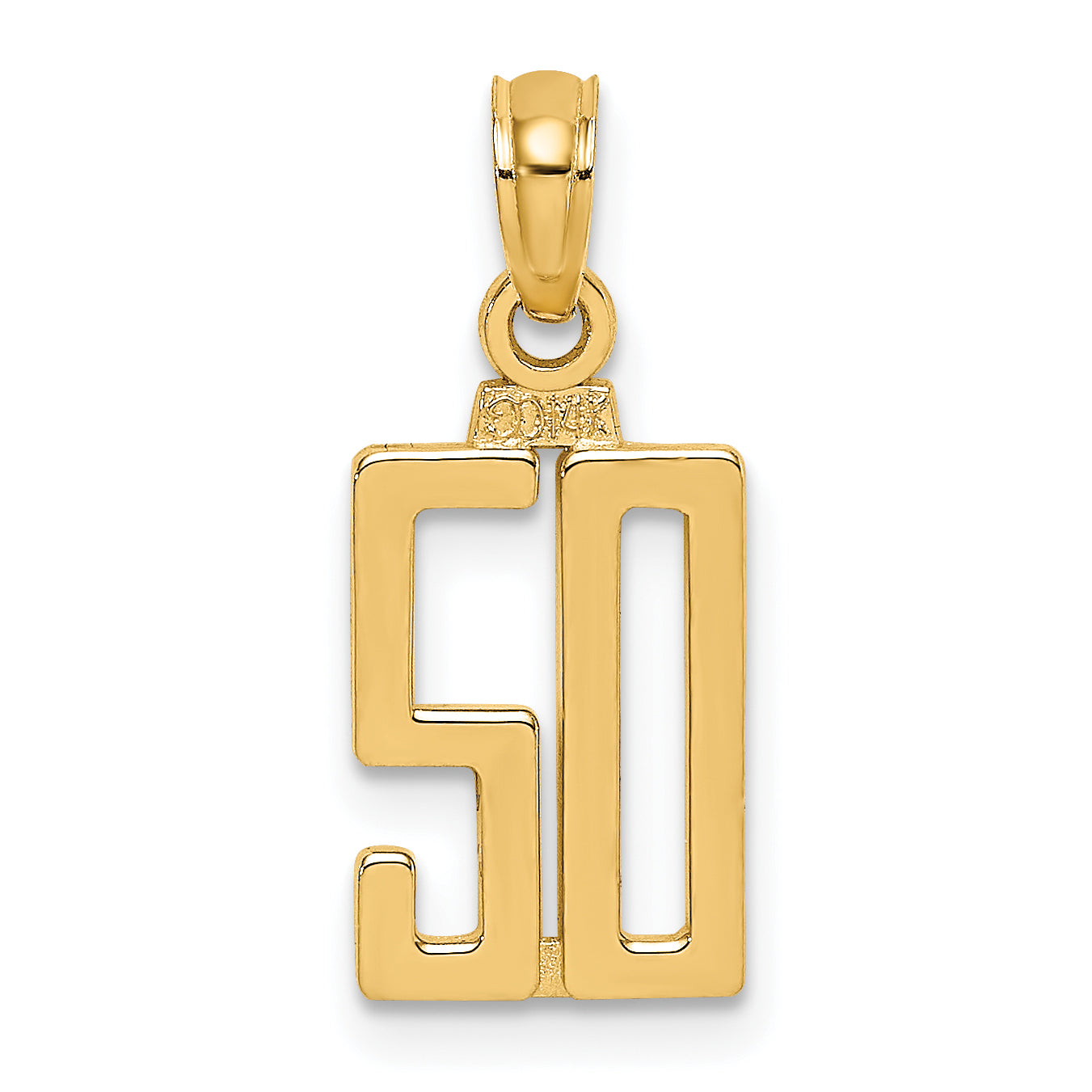 10K Number 50 Pendant