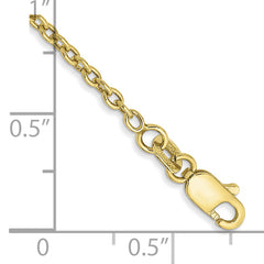 10k 1.8mm Forzantine Cable Chain Anklet