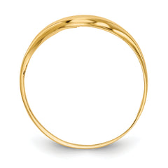 10K Polished Dome Ring