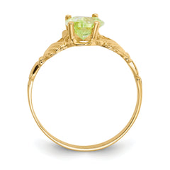 10k August Birthstone Claddagh Ring