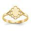 10K Filigree Oval Polished Center Child's Signet Ring