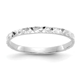 10K Diamond-cut Textured Rope Band Ring