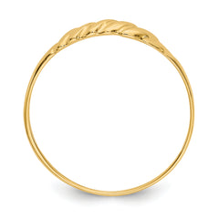 10K Ridged Dome Ring