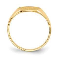 10k 11.0x9.5mm Open Back Signet Ring