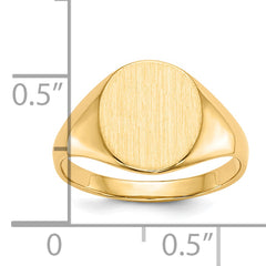 10k 11.0x9.5mm Open Back Signet Ring