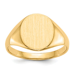 10k 11.0x9.5mm Open Back Signet Ring