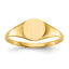 10k 6.5x7.5mm Closed Back Signet Ring