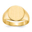 Medium Face Round Closed Back Signet Ring in 10K Yellow Gold, Size 6 - Sophia Jewelers