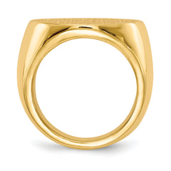10k 21.0x21.5mm Closed Back Mens Signet Ring
