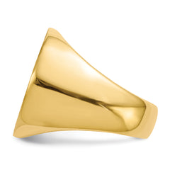 10k 21.0x21.5mm Closed Back Mens Signet Ring