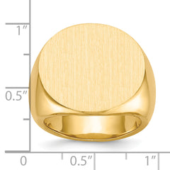 10k 21.0x21.5mm Closed Back Mens Signet Ring