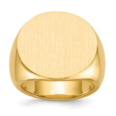 10k 21.0x21.5mm Closed Back Mens Signet Ring