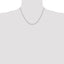 14K White Gold 18 inch Carded 1.35mm Cable Rope with Spring Ring Clasp Chain