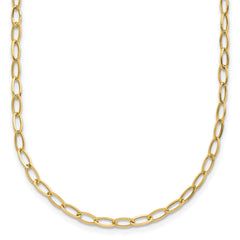 10k 4mm Oval Link 18 inch Necklace