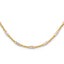 10K Tri-color Diamond-cut Beaded 18in Necklace