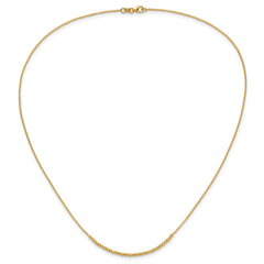 10K Diamond-cut Beaded 18in Necklace