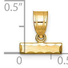 10ky Casted Small Diamond-cut Top Charm