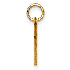10ky Casted Small Diamond-cut Number 1 Charm