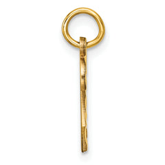 10ky Casted Small Diamond-cut Number 2 Charm