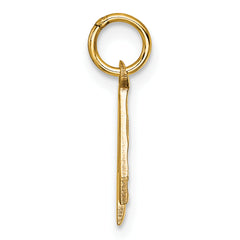 10ky Casted Small Diamond-cut Number 4 Charm