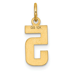 10ky Casted Small Diamond-cut Number 5 Charm