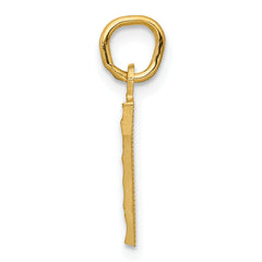 10ky Casted Small Diamond-cut Number 7 Charm