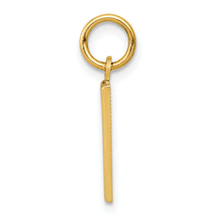 10k Small Polished Number 1 Charm