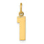 10k Small Polished Number 1 Charm