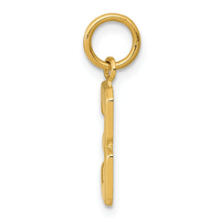 10k Small Polished Number 3 Charm