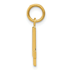 10k Small Polished Number 4 Charm