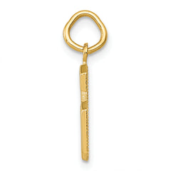 10k Small Polished Number 6 Charm