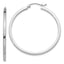 10k White Gold 2mm Square Tube Hoops