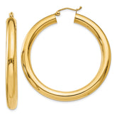 10k Polished 5mm Tube Hoop Earrings