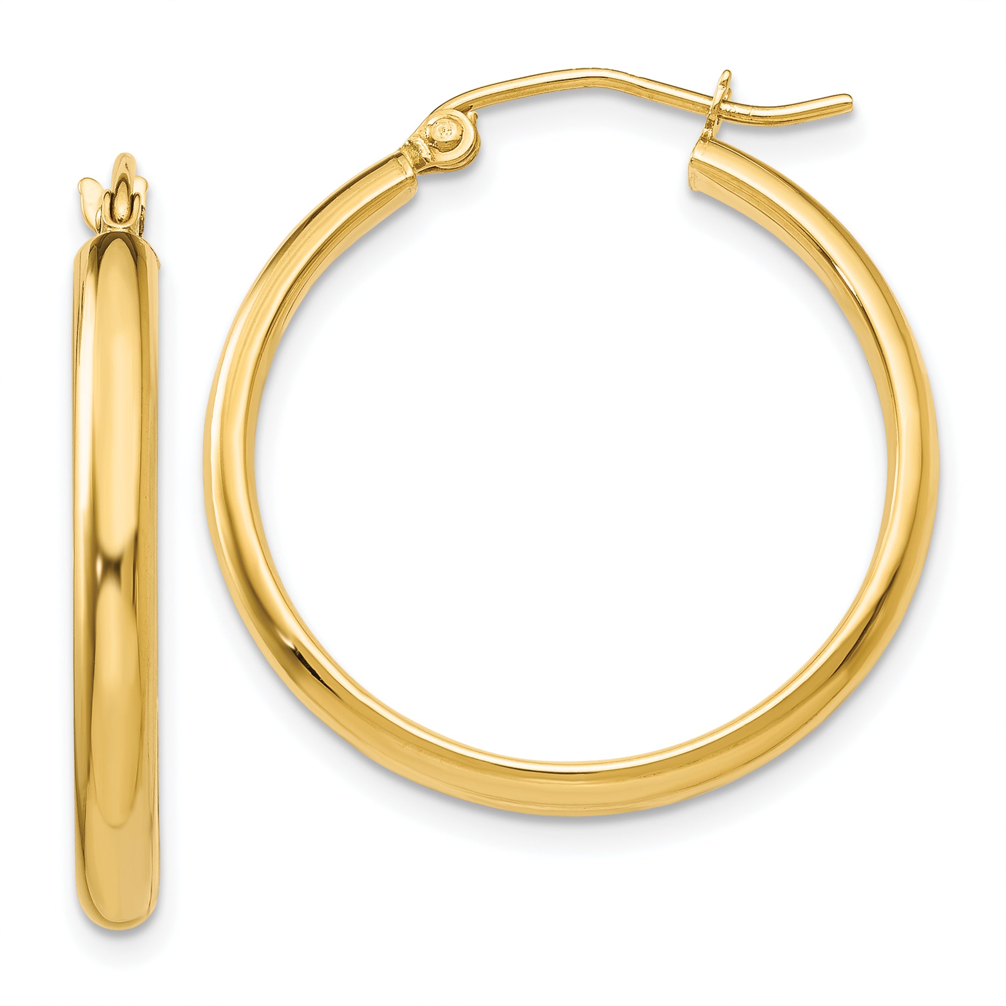 10k Polished Hoop Earring