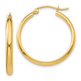 10k Polished Hoop Earring