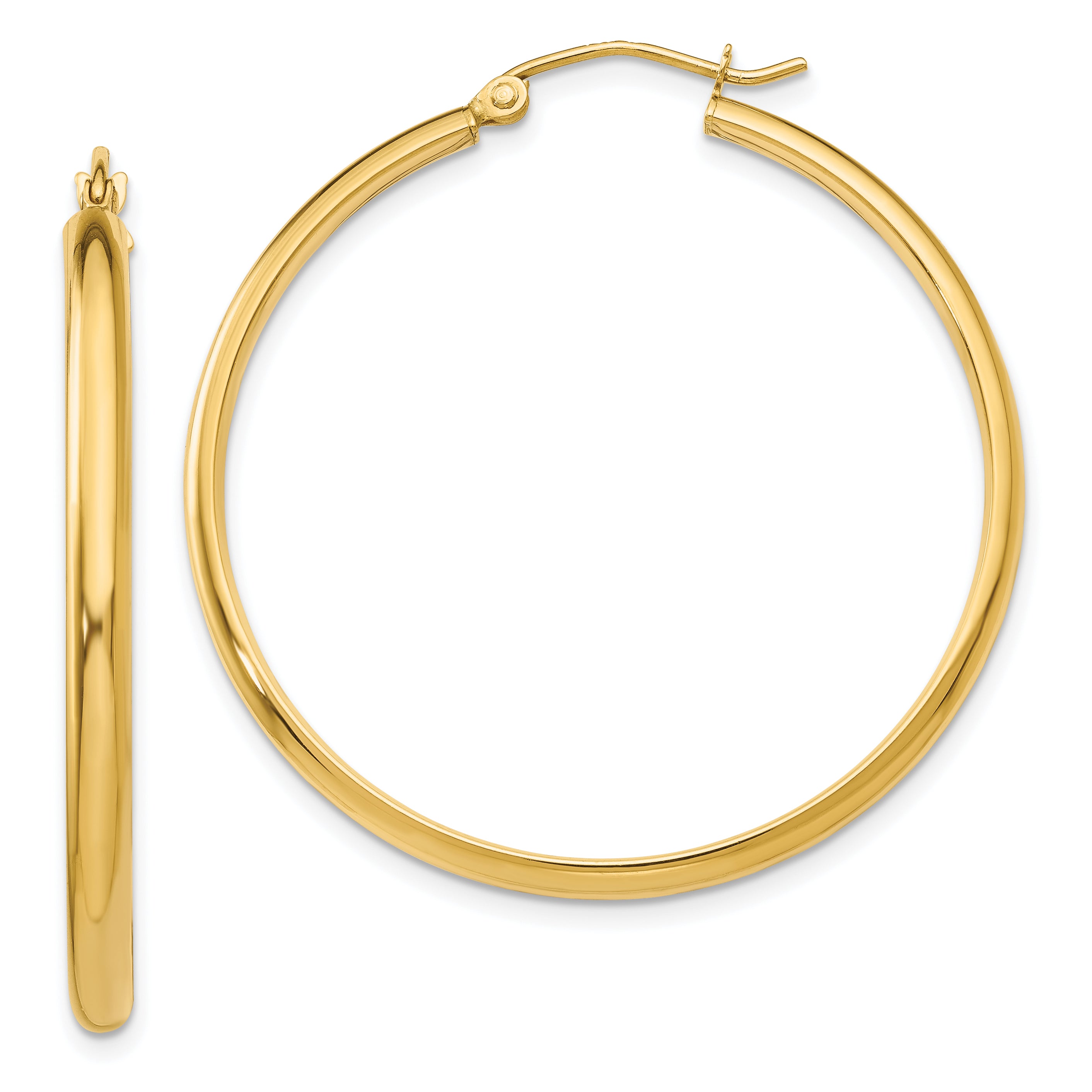 10k Polished Hoop Earring