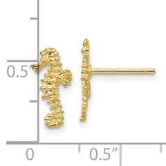 10k Mini Seahorse Post Earrings
