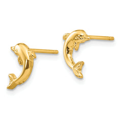 10k Dolphin Post Earrings