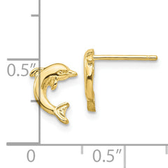10k Dolphin Post Earrings