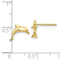 10k Dolphin Post Earrings