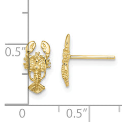 10K 2-D Lobster Post Earrings