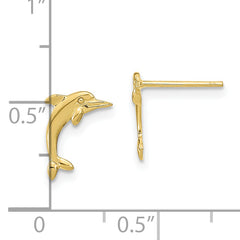 10k Dolphin Post Earrings