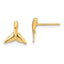 10K Mini Whale Tail Post Earrings