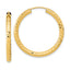 10k Polished & D/C Endless Hoop Earrings