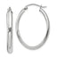 Oval Tube Hoop Earrings in 10K White Gold, 22.5x31.5mm - Sophia Jewelers