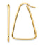 10k 1.5mm Polished Triangle Dangle Hoop Earrings