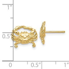10k Crab Post Earrings