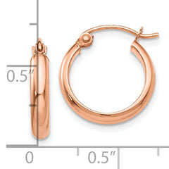 10k Rose Gold Hoop Earrings
